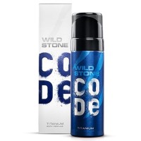 WILD STONE CODE Titanium Long Lasting No Gas Body Perfume For Men, 150Ml, Spray
